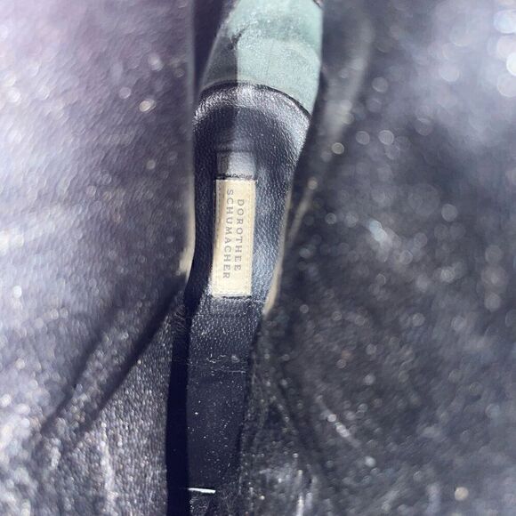 DOROTHEE SCHUMACHER Boots Black Leather Gold Biker Size EU 41 US 9.5 - Picture 9 of 12